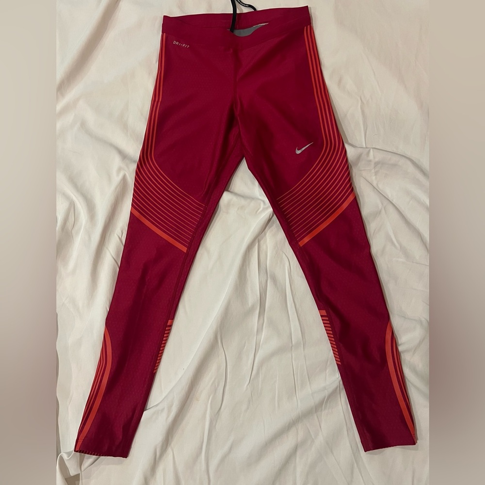 Nike Red and Orange Track Pants